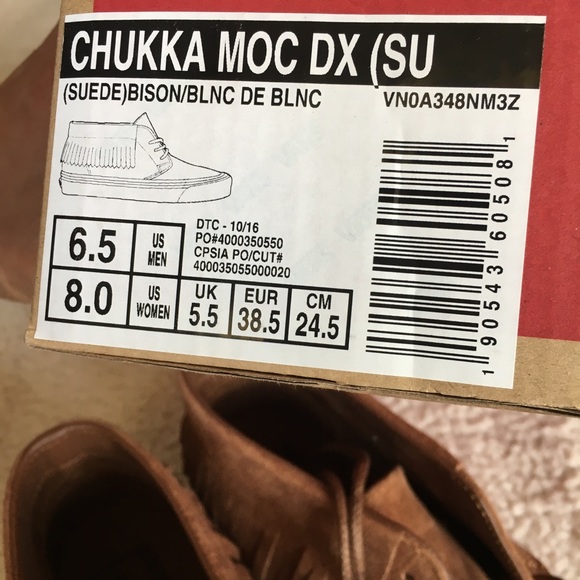 NWT Vans Chukka Moc DX Suede, W 8, M 6.5 - Picture 7 of 8